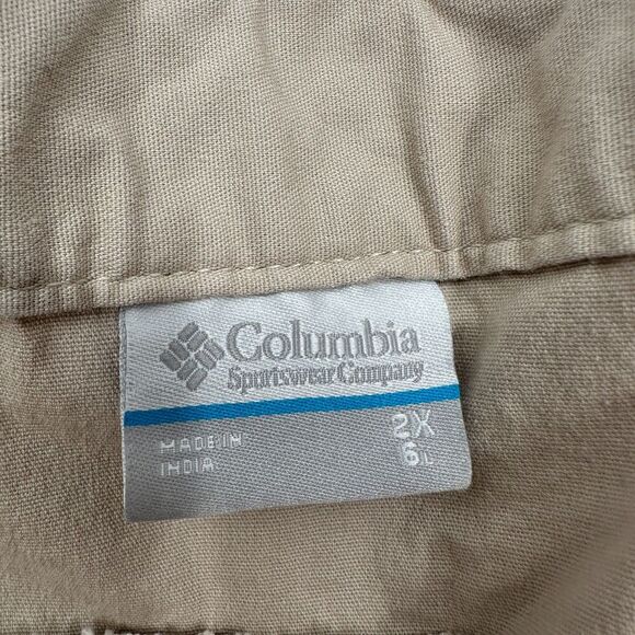 Columbia PFG Womens Cargo Shorts Size 2X Tan Fishing Hiking Outdoors Camping - Picture 6 of 12